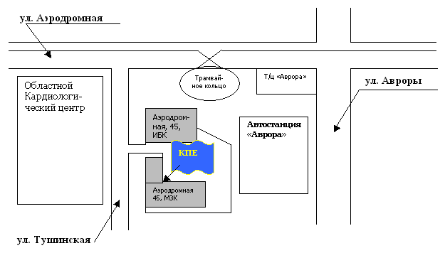 Схема местонахождения штаба КПЕ в г. Самара.